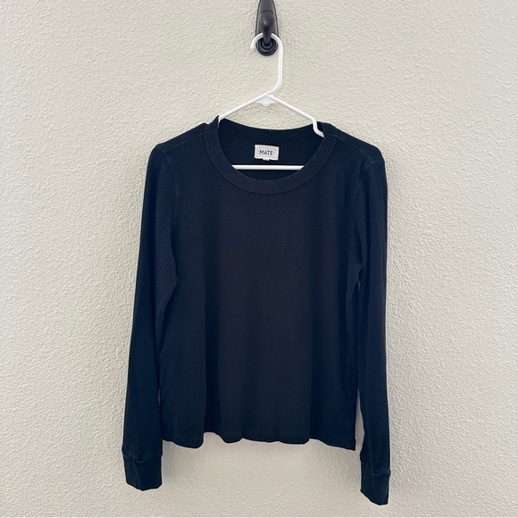 MATE the Label Tops - MATE the Label Black Thermal Long Sleeve Shirt